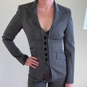 FLASH SALE: Grey & Navy pinstripe Pants Suit